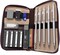 Metal Mechanical Pencil Set in Leather Case, 5 Sizes, 0.3, 0.5, 0.7, 0.9, 2mm, mechanical pencils, Sketching Pencils, Drafting Pencil